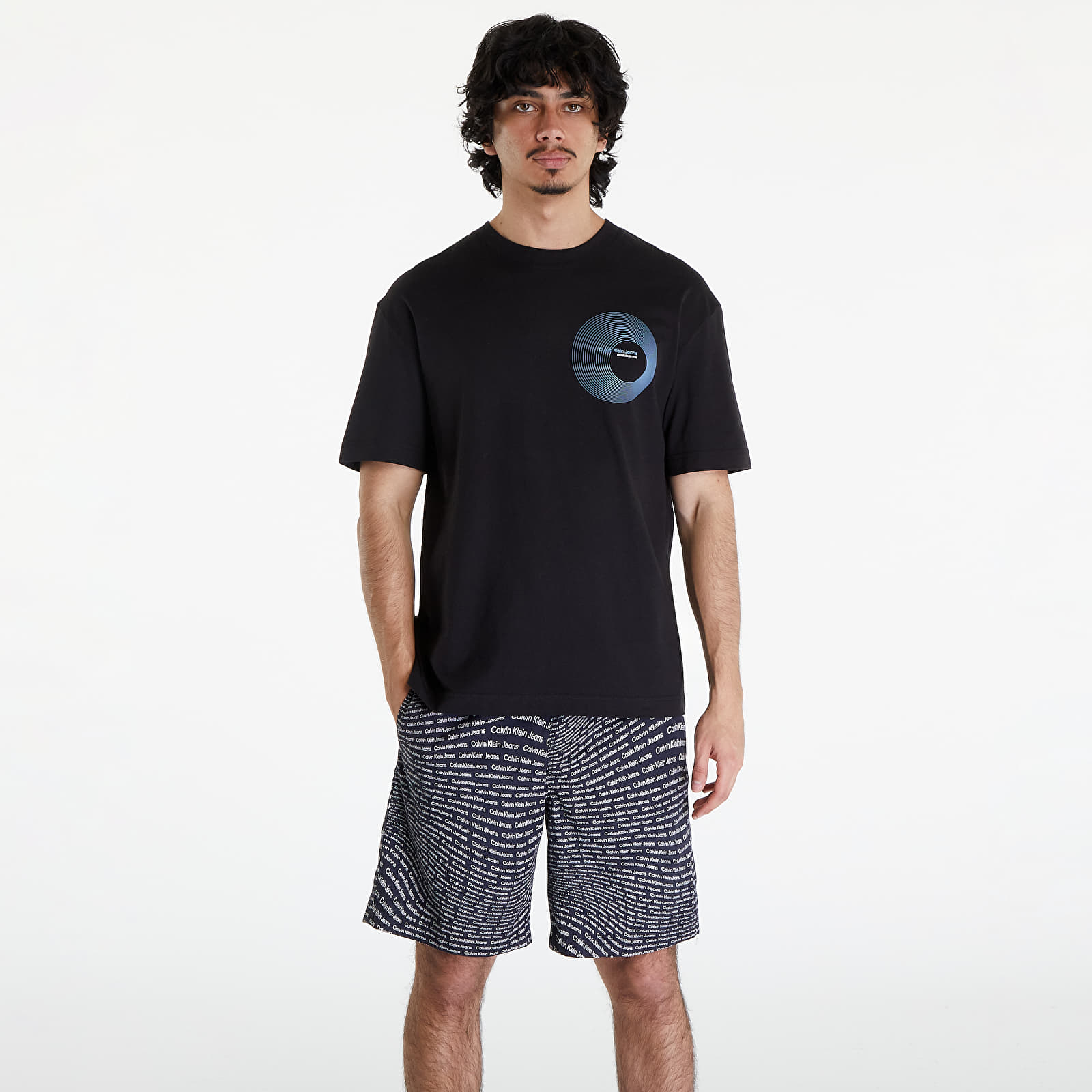 T-Shirts Calvin Klein Jeans Circle Frequency Logo T-Shirt Black