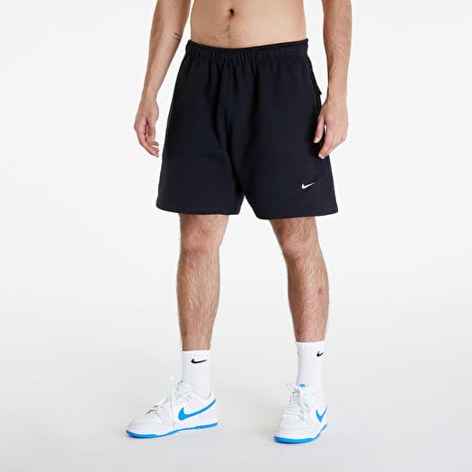 Pantaloni scurți Nike Solo Swoosh Men's Brushed-Back Fleece Shorts Black/ White