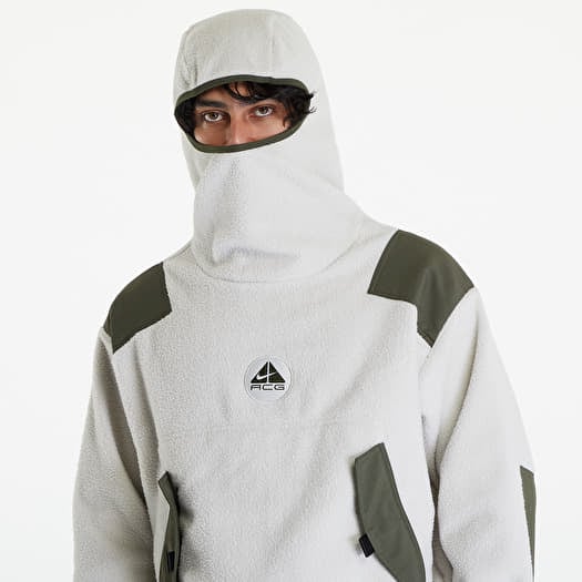 Hoodies and sweatshirts Nike ACG Men s Balaclava Retro Fleece Pullover Light Bone Cargo Khaki Black Cargo Khaki Queens