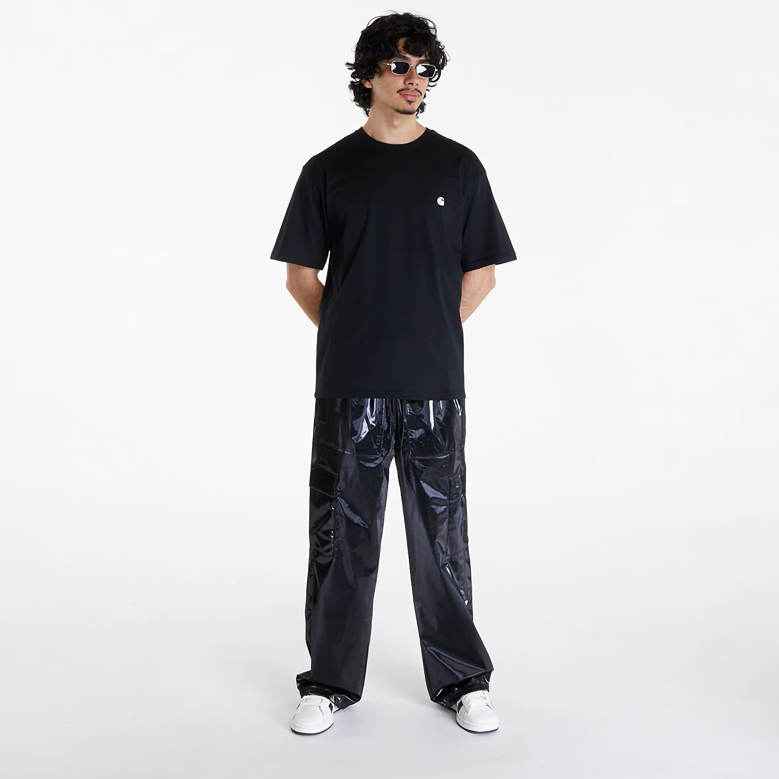 Meeste T-särgid Carhartt WIP Short Sleeve Madison T-Shirt UNISEX Black/ White