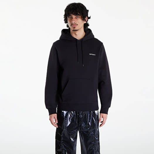 Pulóver Carhartt WIP Script Embroidery Hoodie UNISEX Black/ White