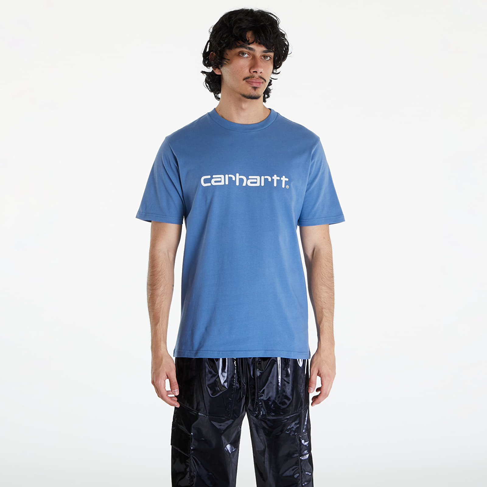 Trička Carhartt WIP Short Sleeve Script T-Shirt UNISEX Sorrent/ White