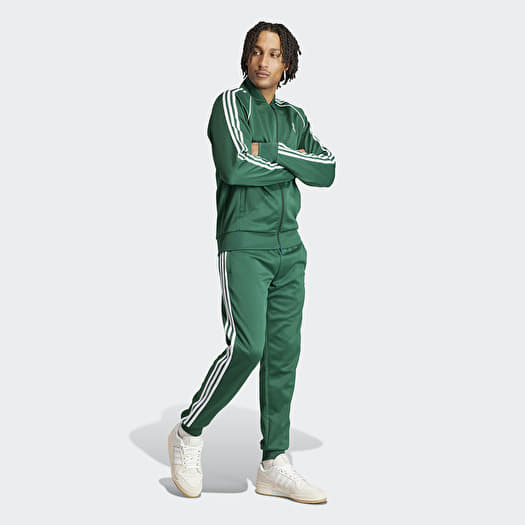 Mens green adidas tracksuit top top