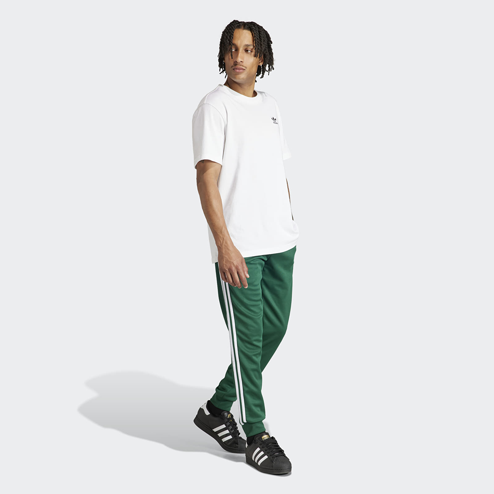Adidas originals track pants collegiate green top