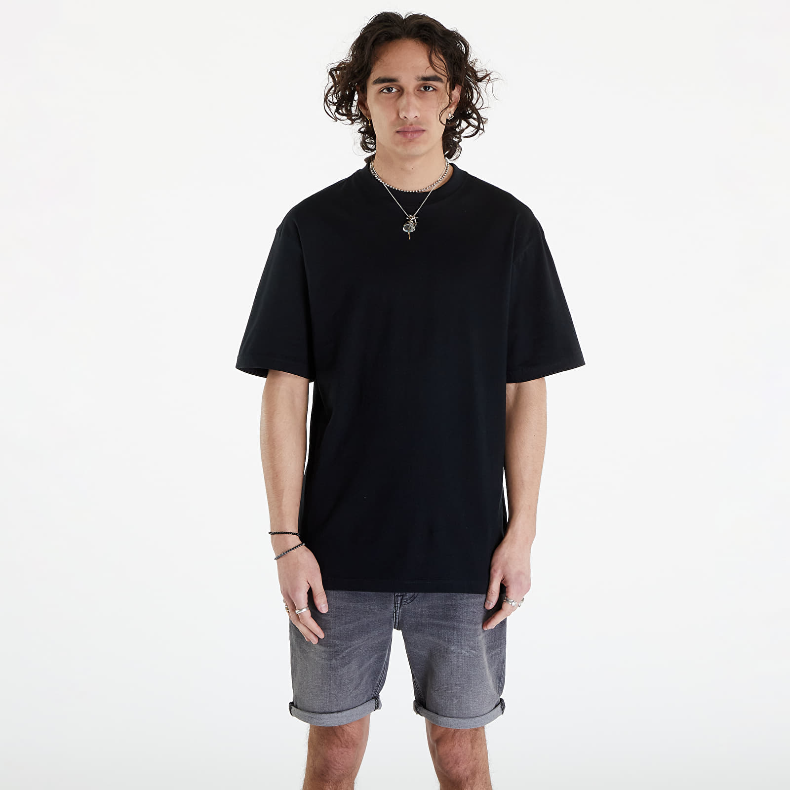 Majice Urban Classics Tall Tee 2-Pack Black/ Black