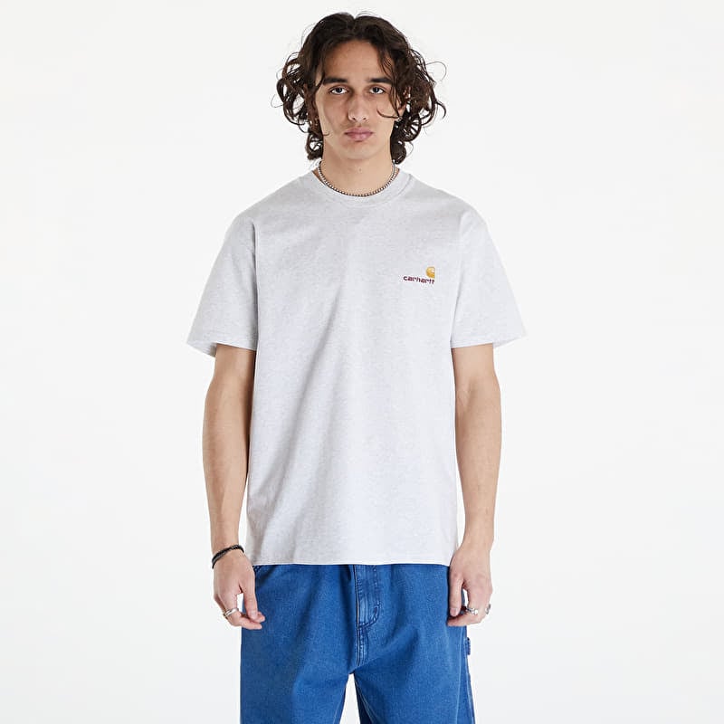 T-krekls Carhartt WIP S/S American Script T-Shirt UNISEX Ash Heather