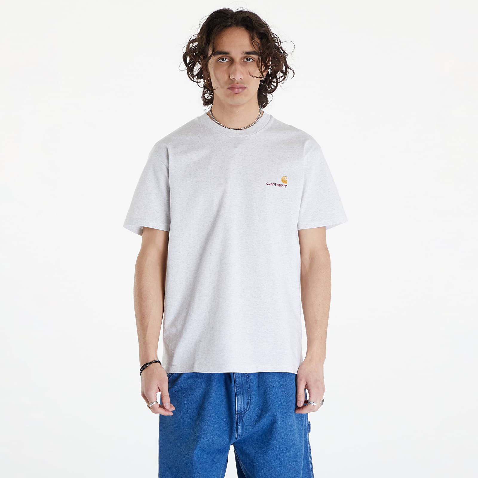 T-shirts Carhartt WIP S/S American Script T-Shirt UNISEX Ash Heather