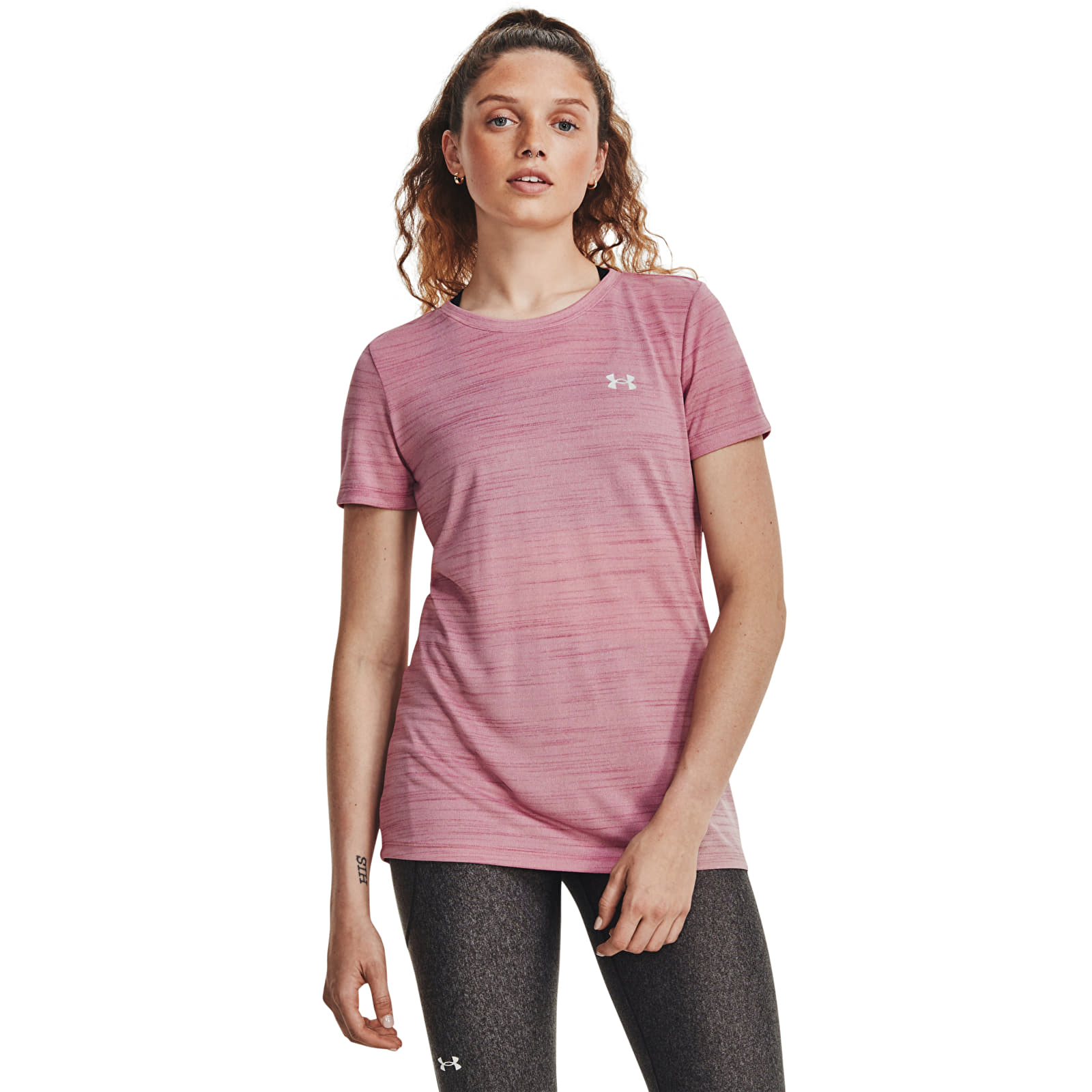 majice kratkih rukava Under Armour Tech Tiger Ssc Pink Elixir