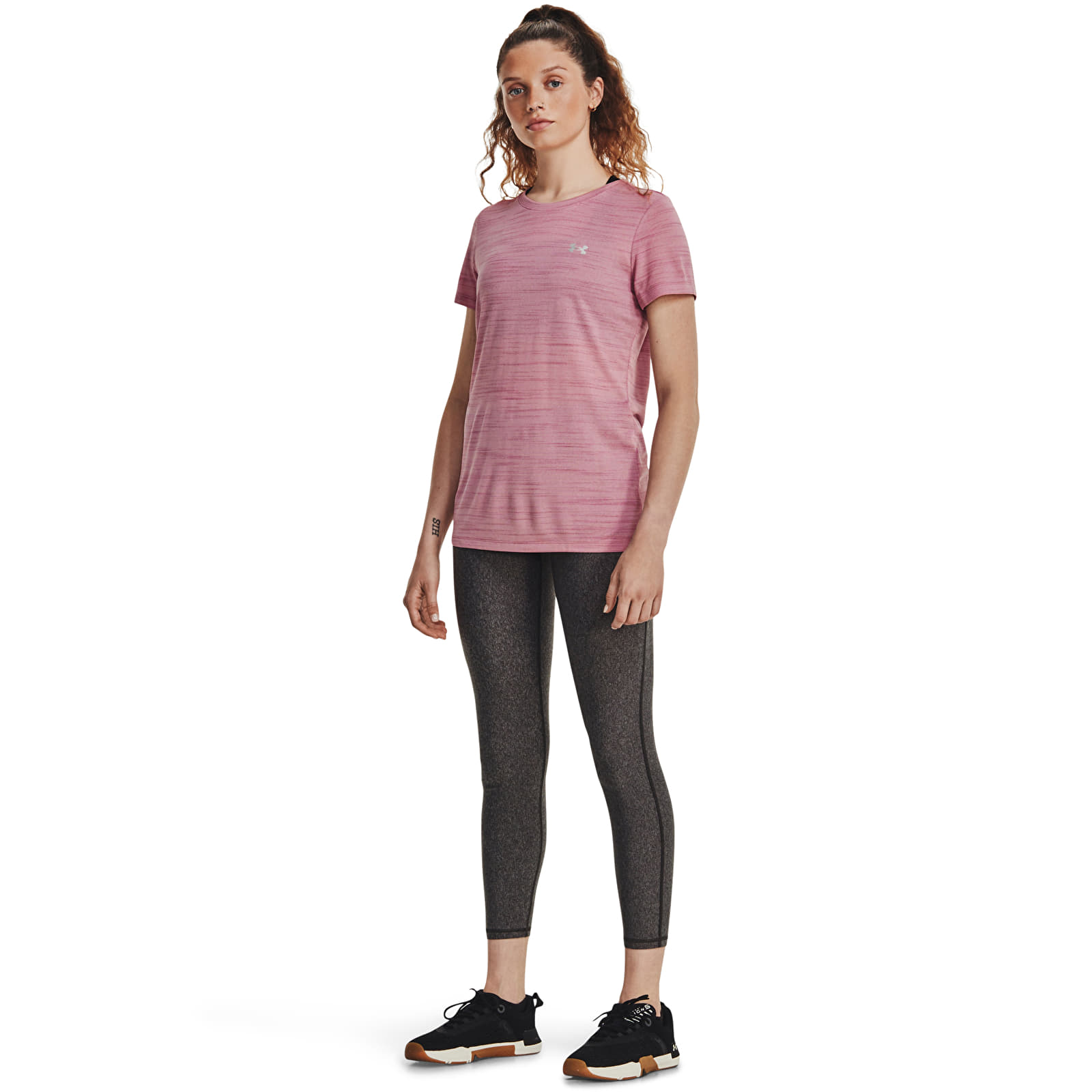 majice kratkih rukava Under Armour Tech Tiger Ssc Pink Elixir