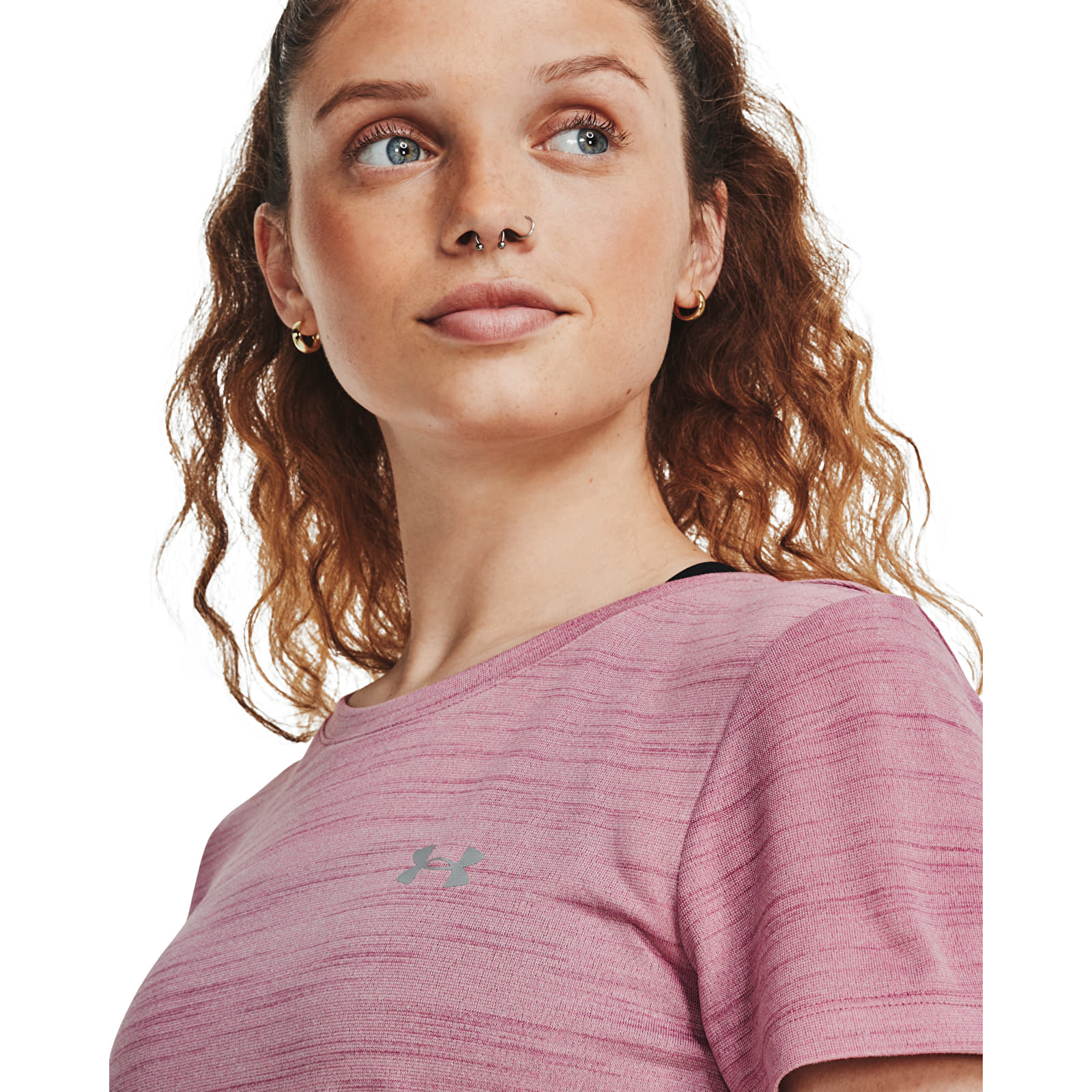 majice kratkih rukava Under Armour Tech Tiger Ssc Pink Elixir