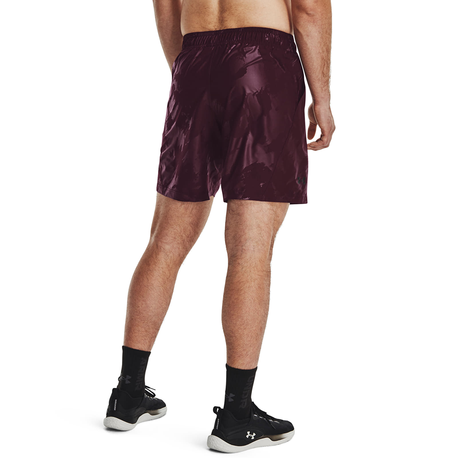 Shorts Under Armour Woven Emboss Short Dark Maroon