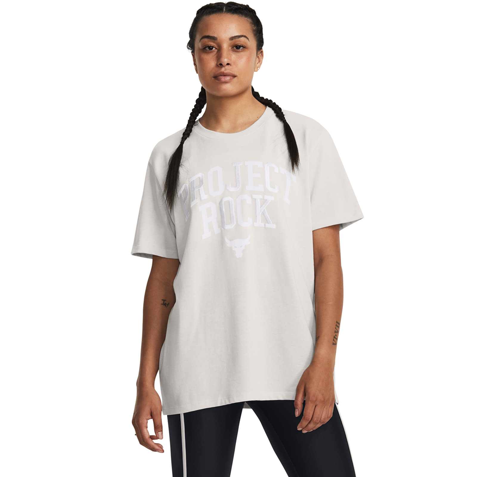T-shirts Under Armour Project Rock Hwt Campus T White Clay