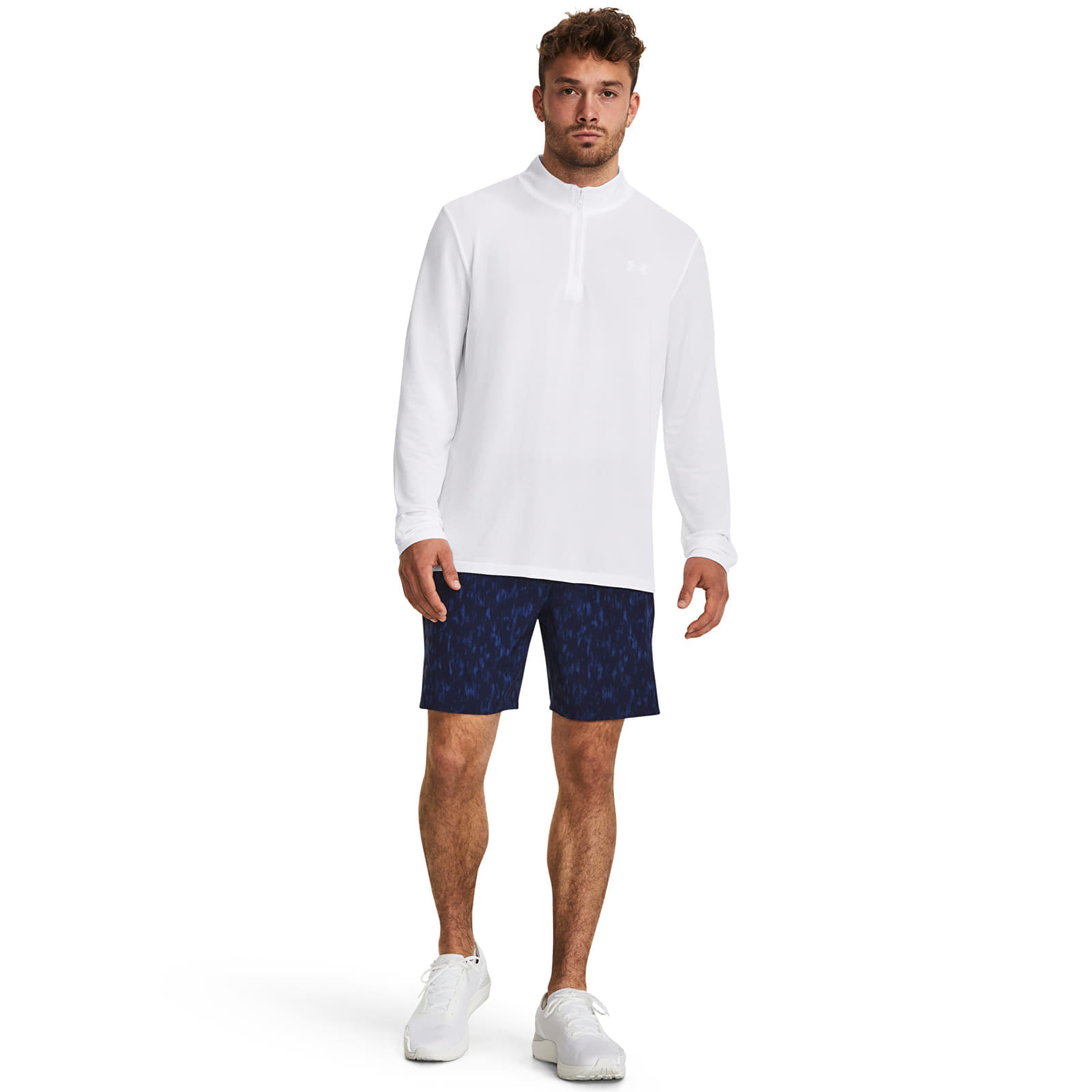 T-shirt Under Armour Seamless Stride 1/4 Zip White L