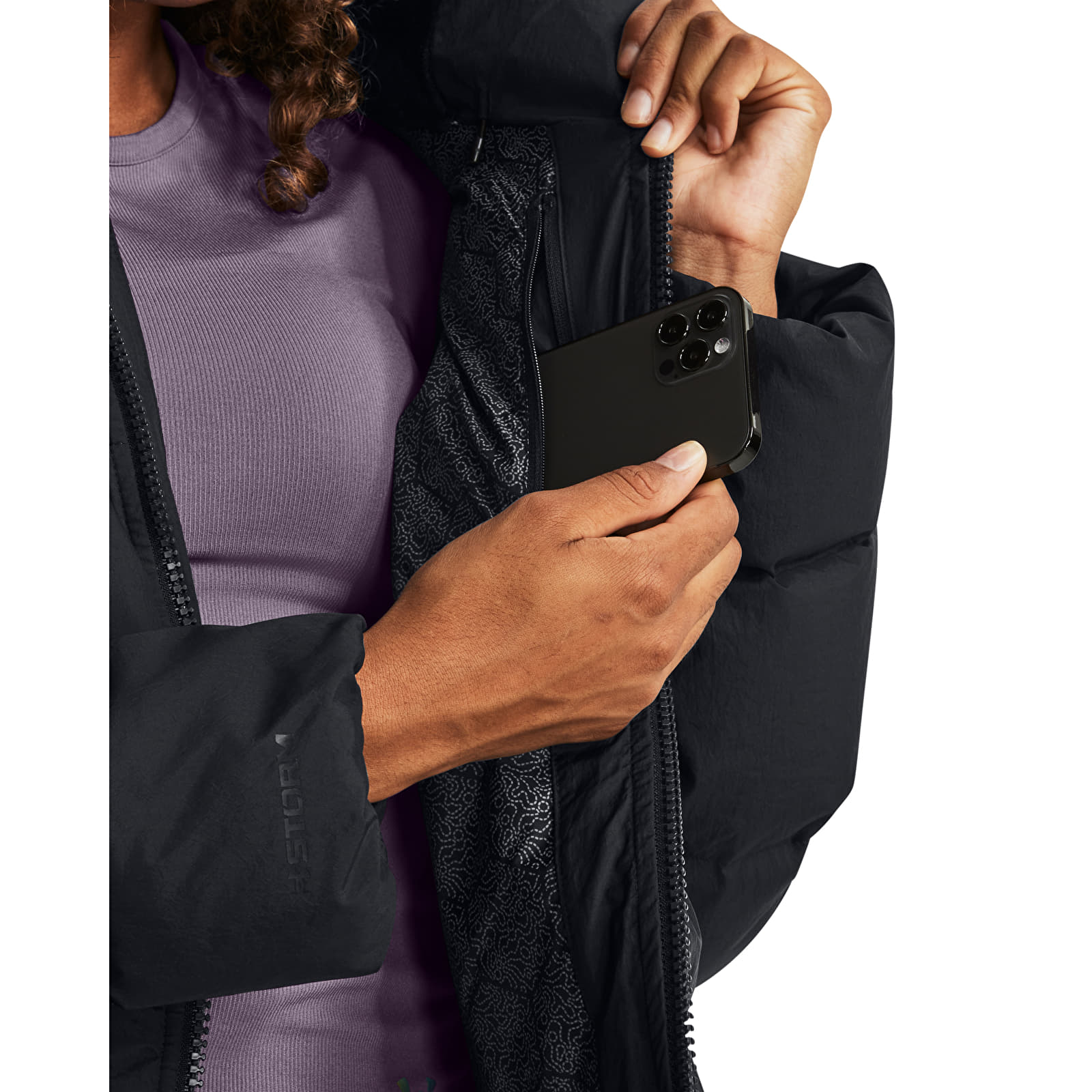 Bundy Under Armour Cgi Down Crinkle Jacket Black
