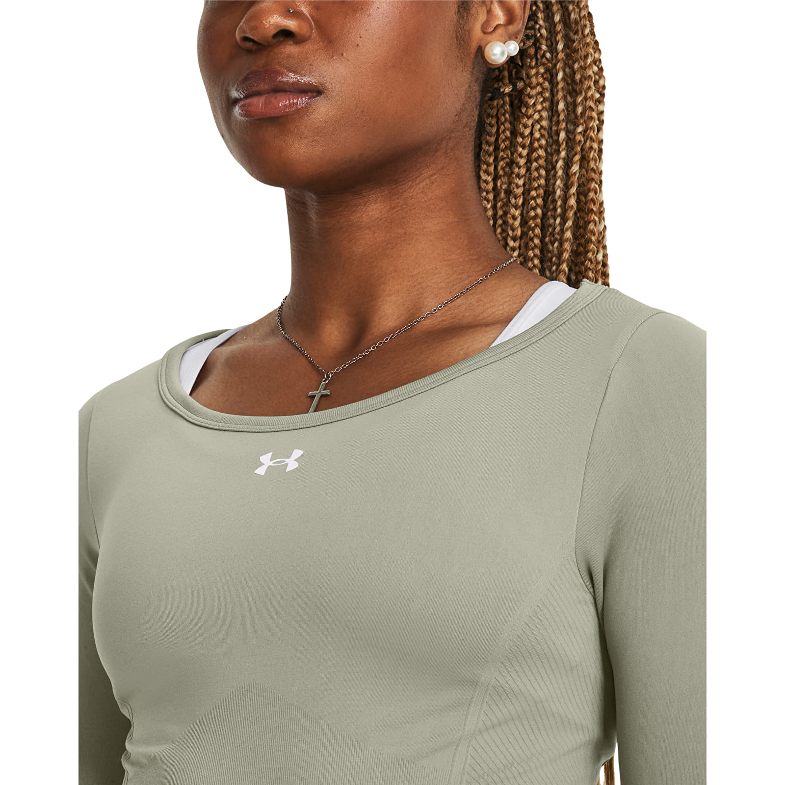 T-särgid Under Armour Train Seamless Ls Grove Green