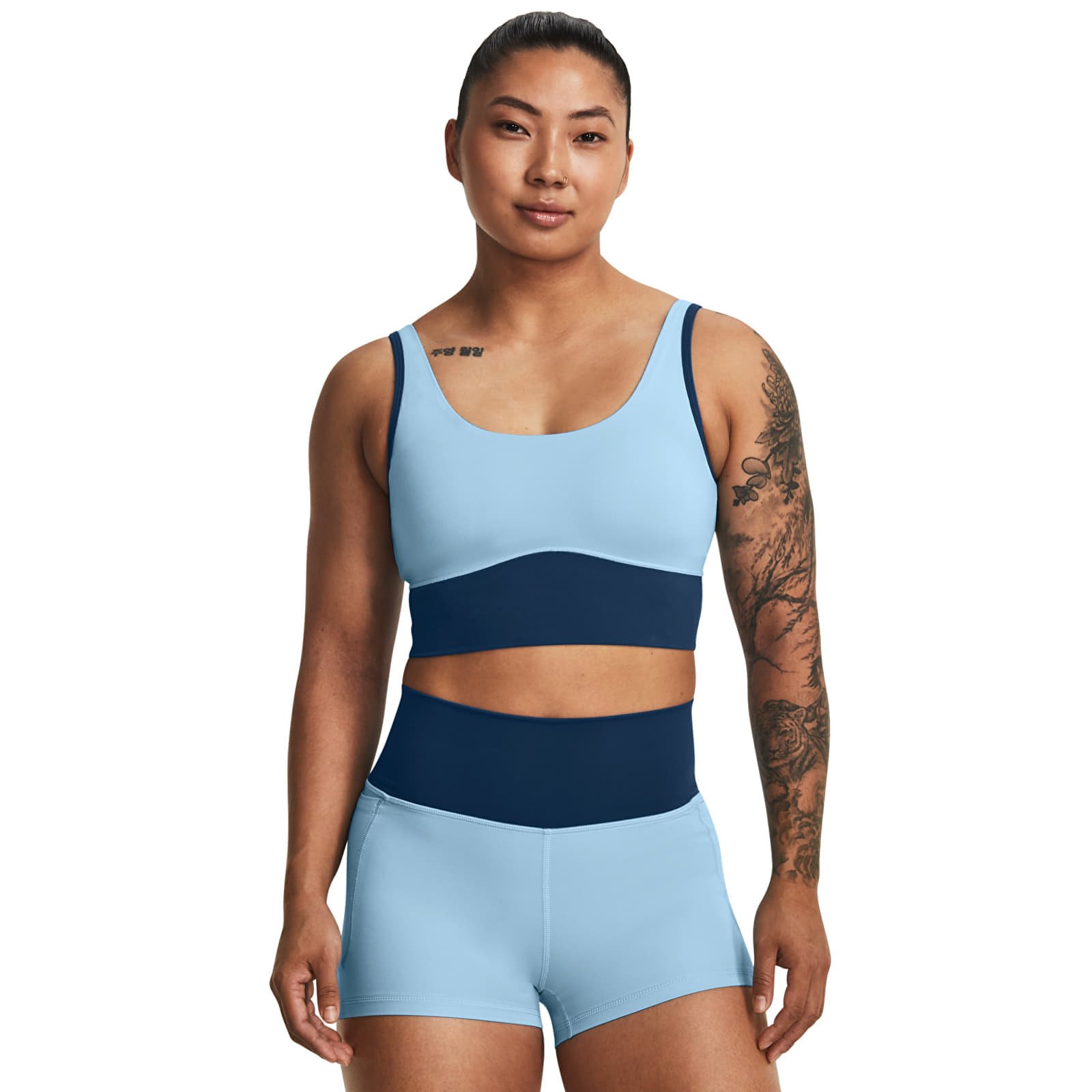 Under Armour Meridian Fitted Crop Tank Blizzard XS