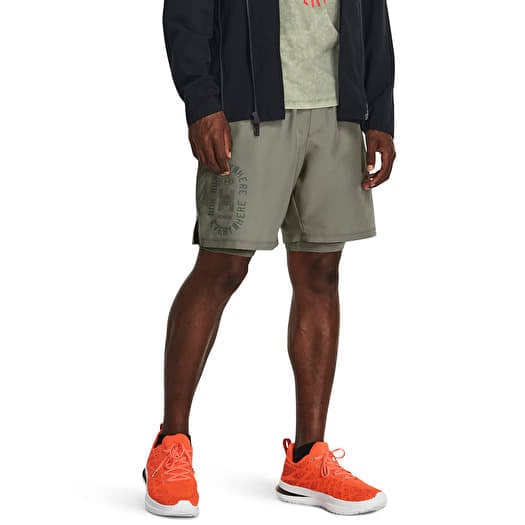 Korte broek Under Armour Run Anywhere Short Grove Green