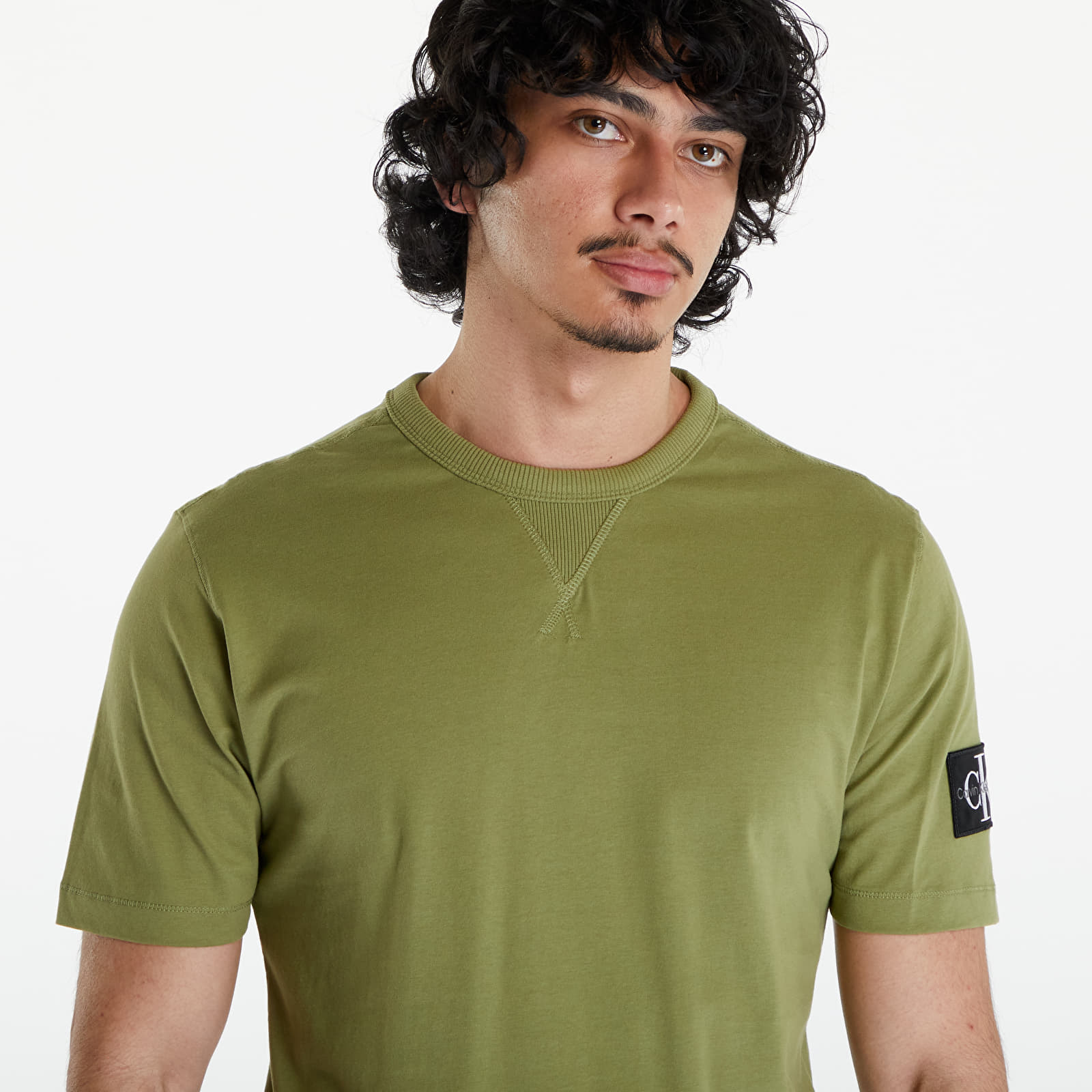 Trička Calvin Klein Jeans Cotton Badge T-Shirt Dark Juniper