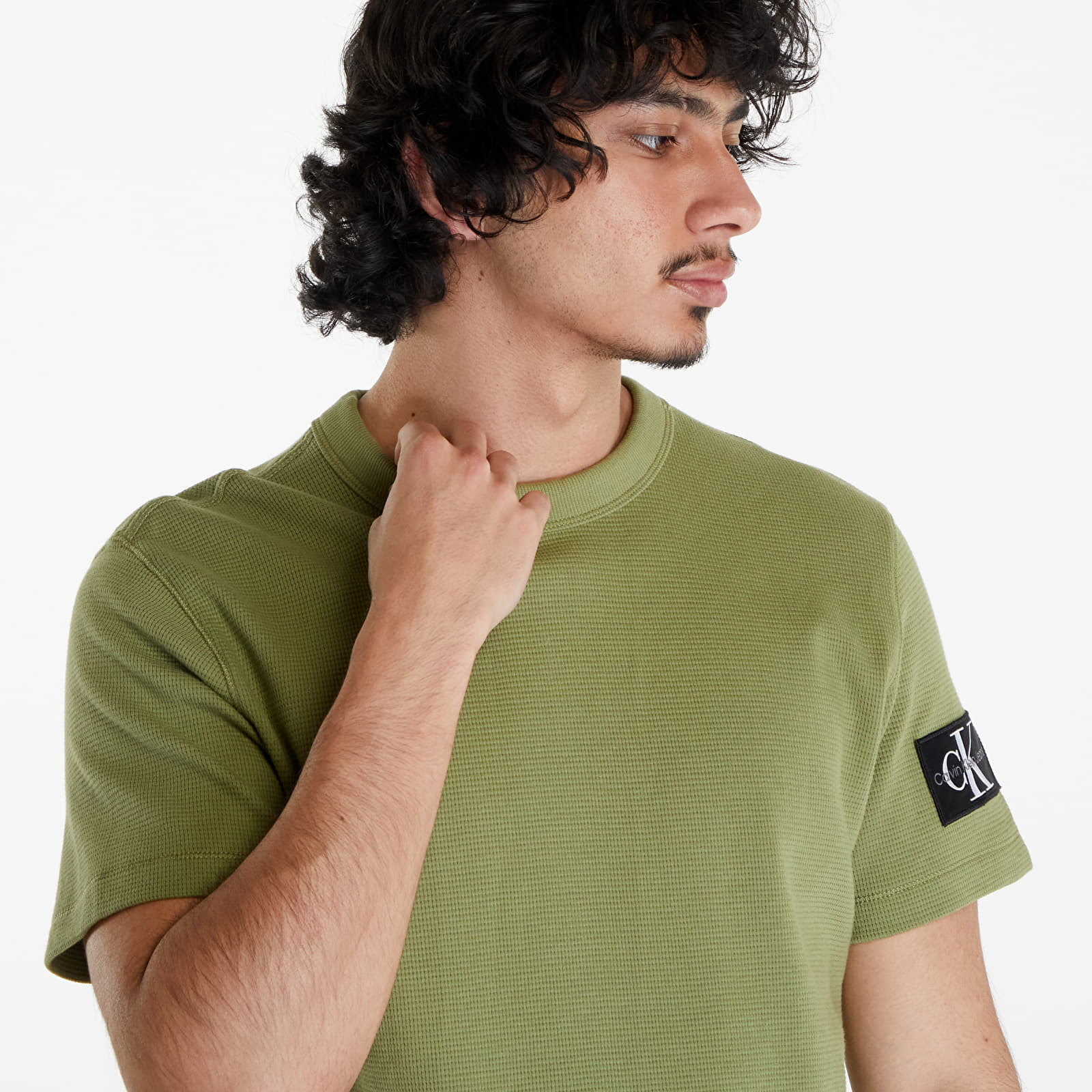 Majice Calvin Klein Jeans Cotton Waffle T-Shirt Dark Juniper