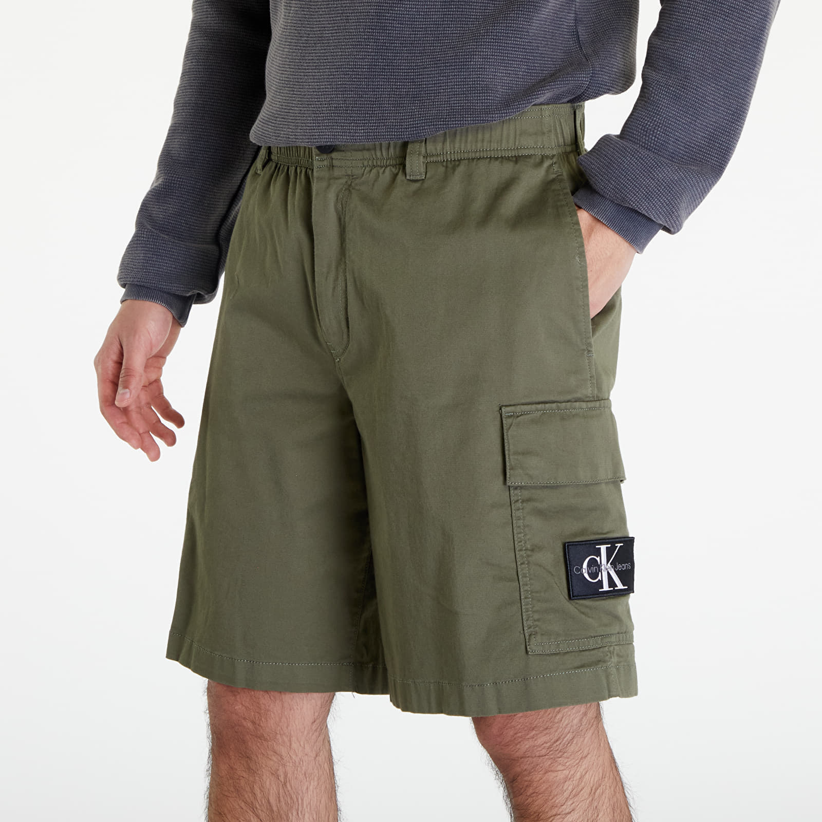 Pantaloni scurți Calvin Klein Jeans Cargo Shorts Dusty Olive - 1 | YEO