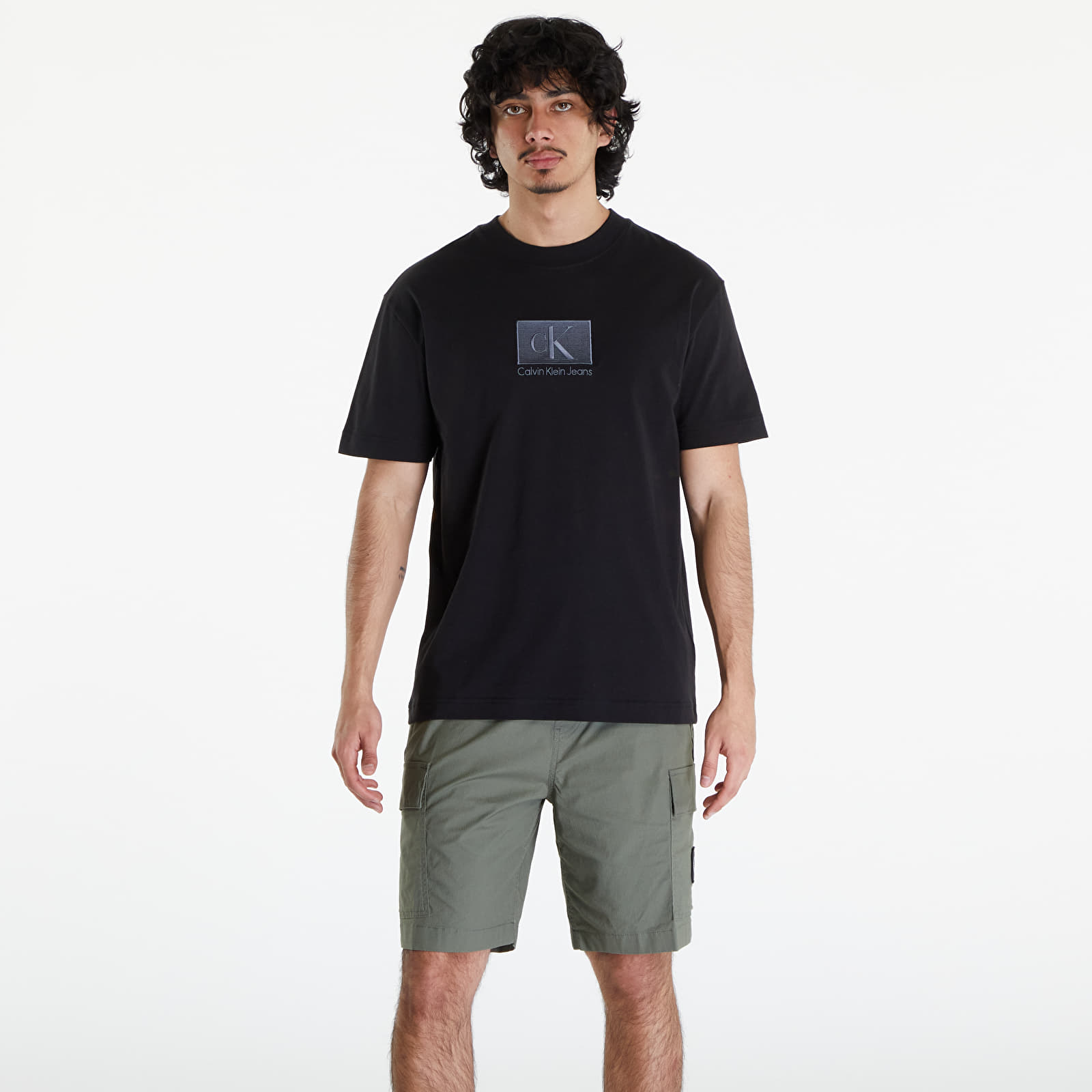 Trička Calvin Klein Jeans Embroidery Patch T-Shirt Black