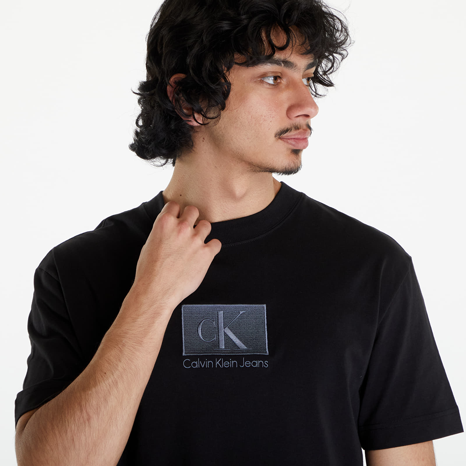 Trička Calvin Klein Jeans Embroidery Patch T-Shirt Black
