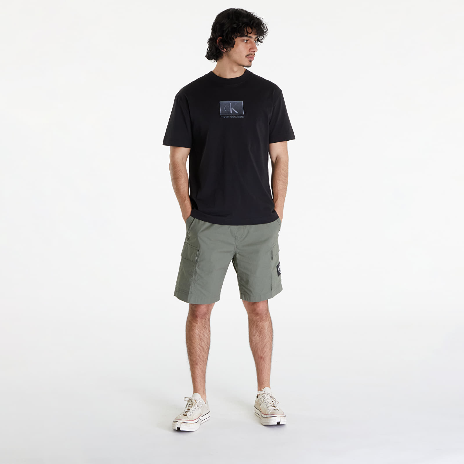 Trička Calvin Klein Jeans Embroidery Patch T-Shirt Black