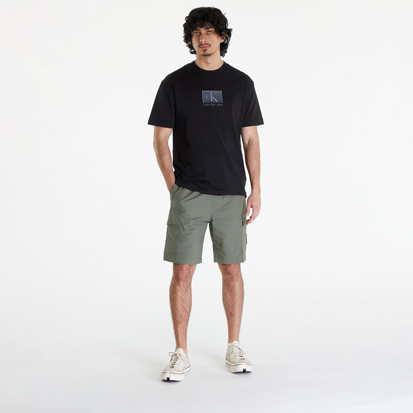 Pantaloncini Calvin Klein Jeans Washed Cargo Shorts Green