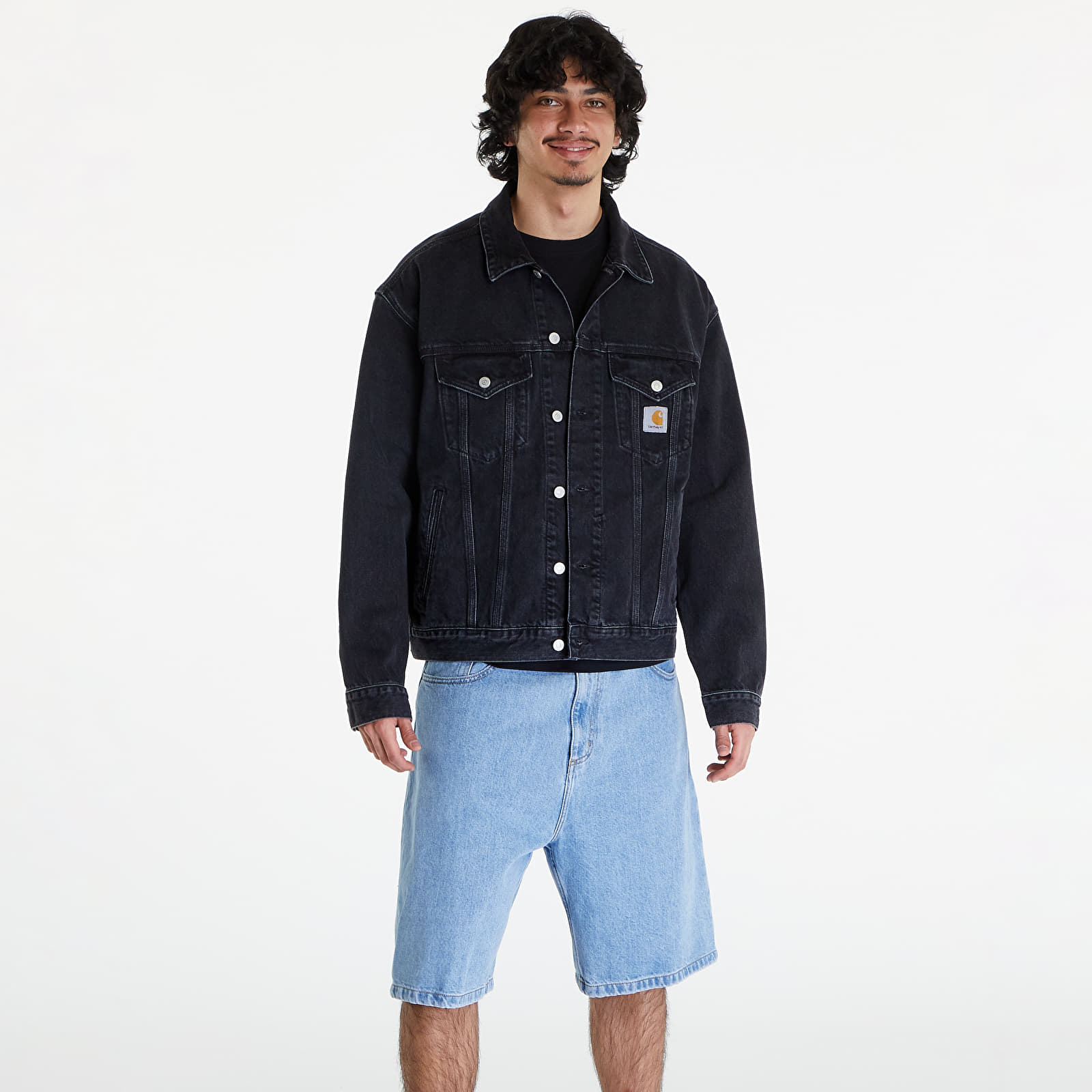 Jassen Carhartt WIP Helston Jacket UNISEX Black Stone Washed