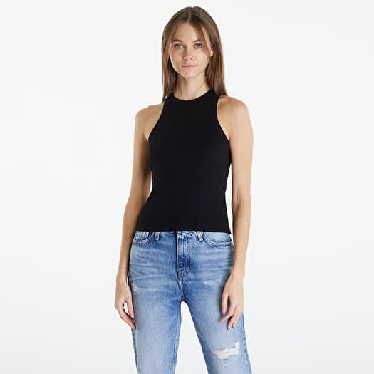Top Urban Classics Ladies Racer Back Rib Top Black