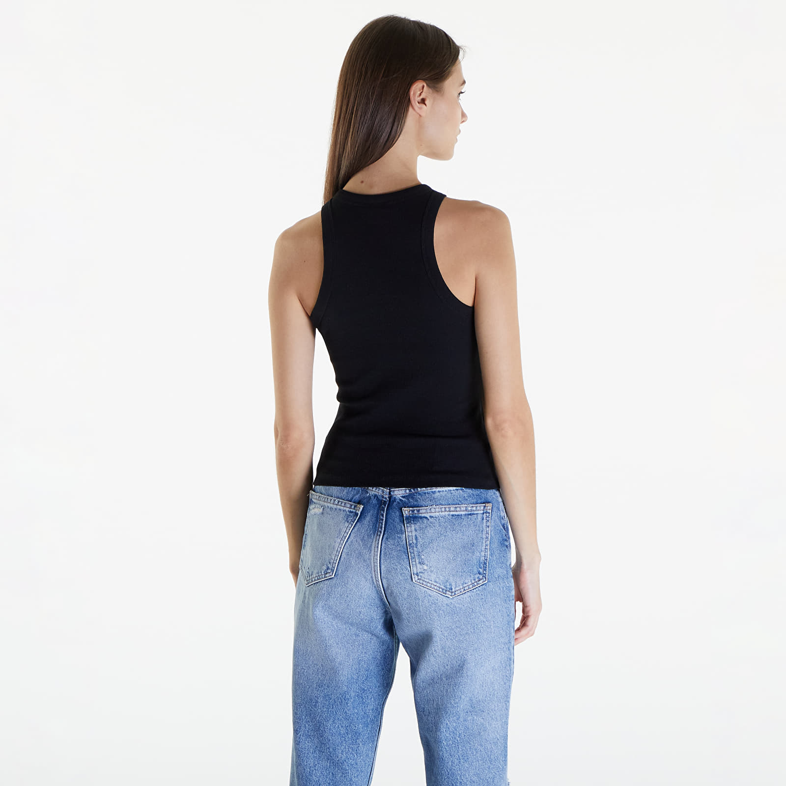 Toppe Urban Classics Ladies Racer Back Rib Top Black