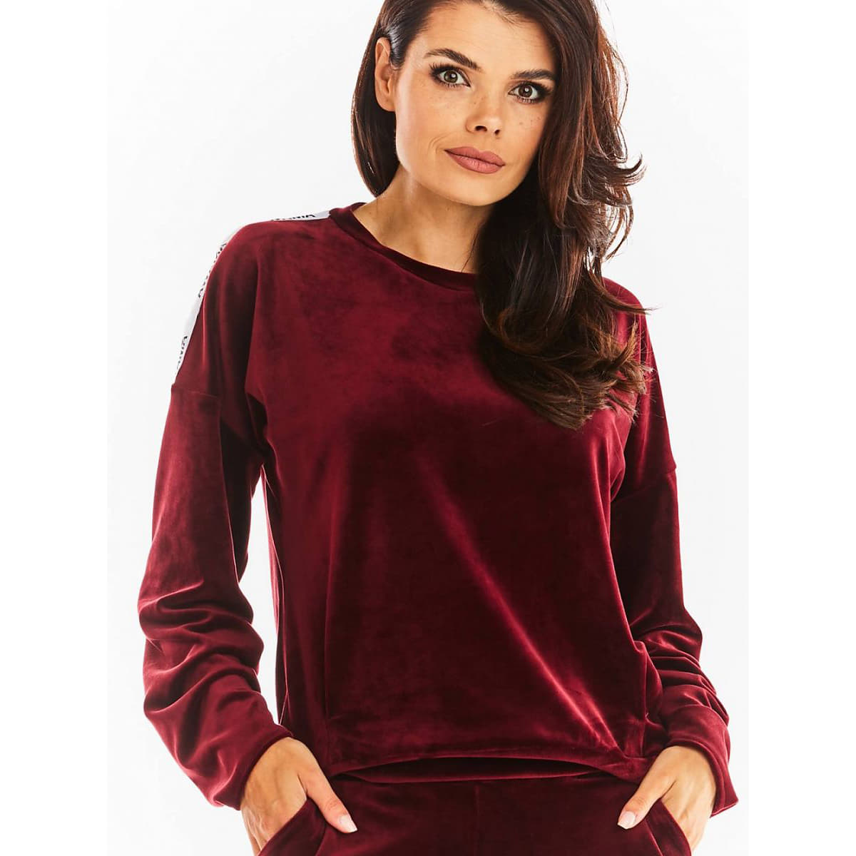 Hoodies and sweatshirts  awama model 149764 Red