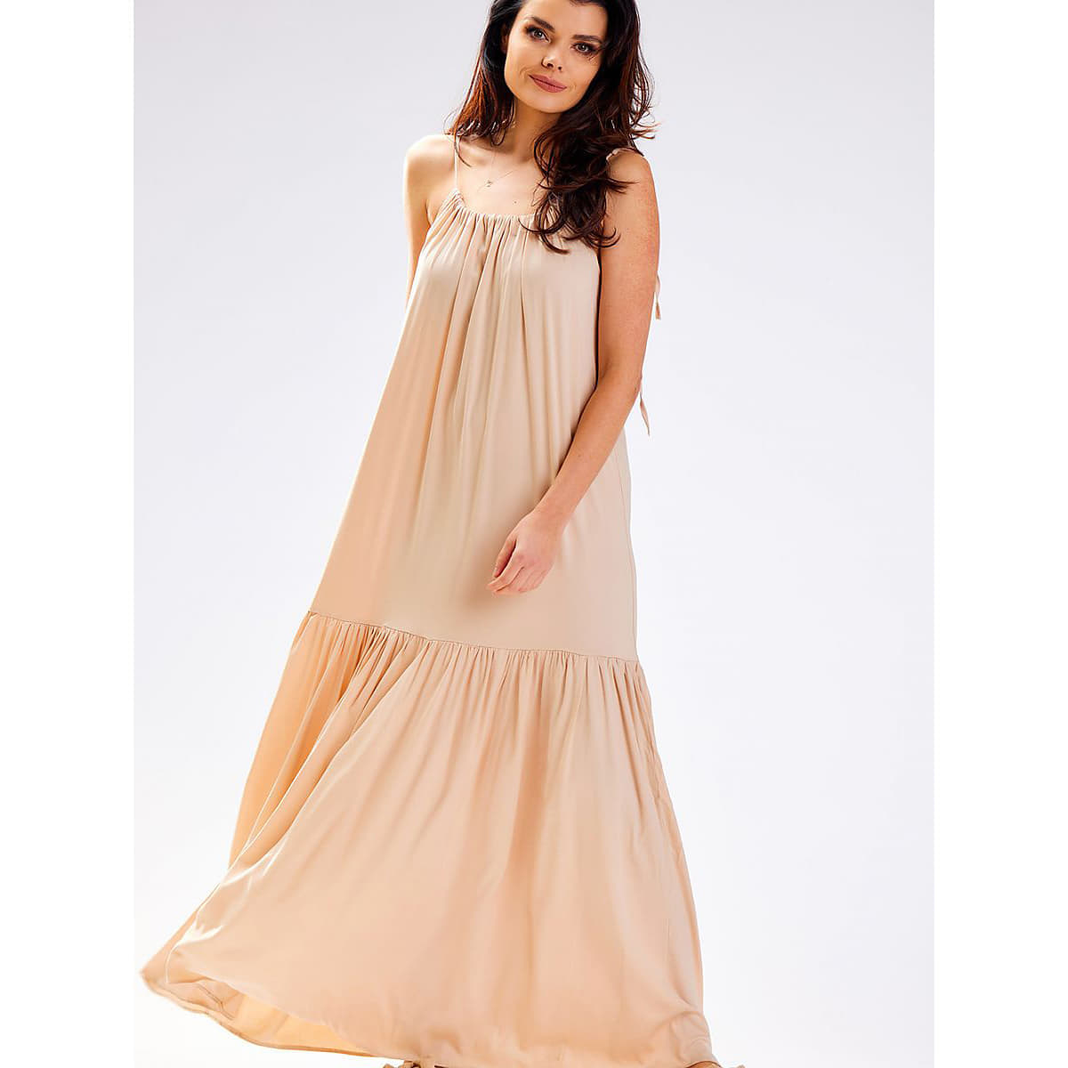 Rochie awama model 181108 Beige