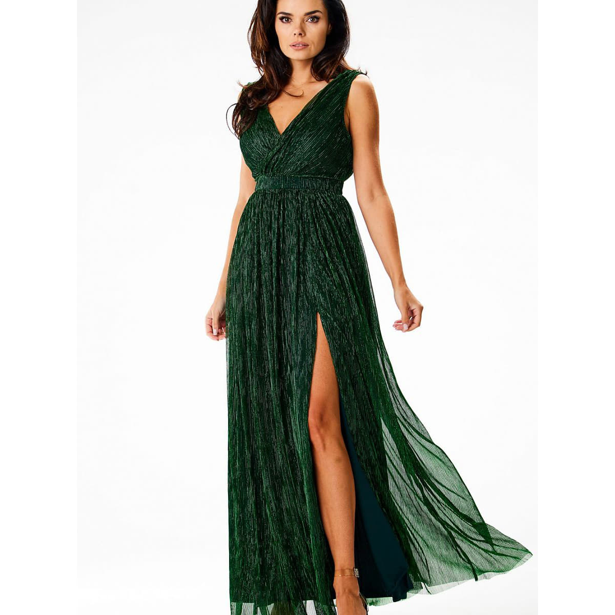 Vestido awama model 189441 Green