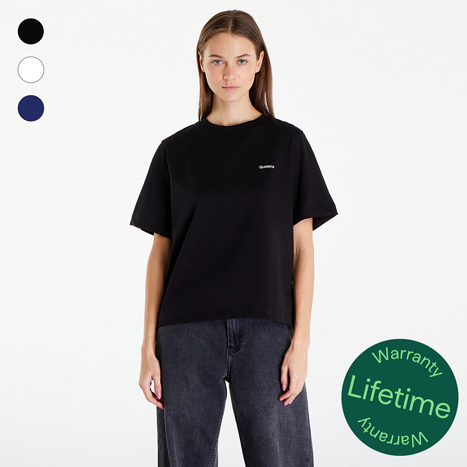 T-Shirts Queens 3-Pack Men’s Essential Contrast Print Black/ White/ Navy