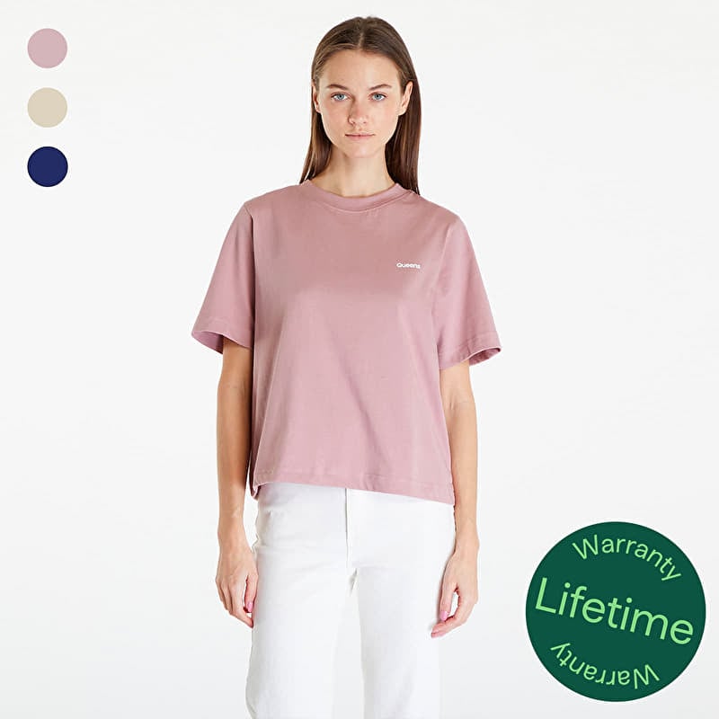 Tričko Queens 3-Pack Women's Essential Contrast Print Pink/ Sand/ Navy