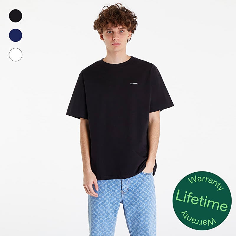 T-shirt Queens 3-Pack Men’s Essential Contrast Print Black/ White/ Navy