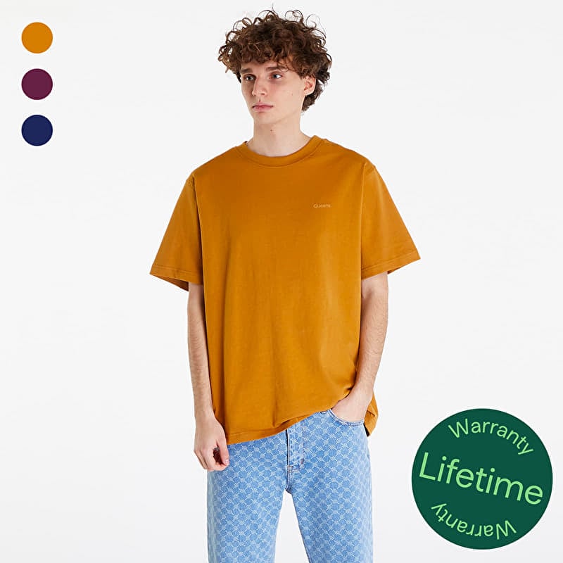 T-Shirt Queens 3-Pack Men’s Essential Contrast Print Mustard/ Bordeaux/ Navy