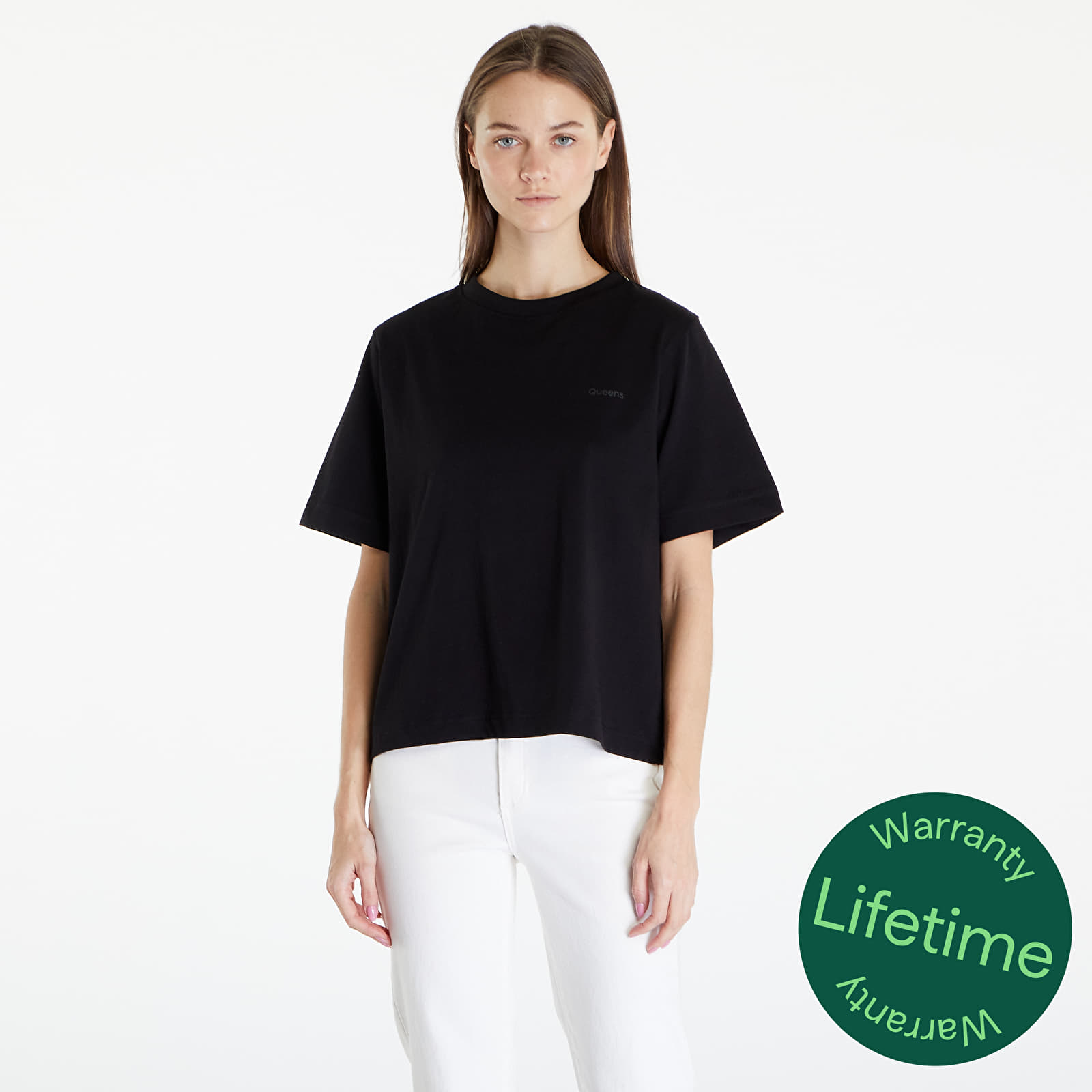 T-Shirts Queens Women's Essential T-Shirt With Tonal Print Black