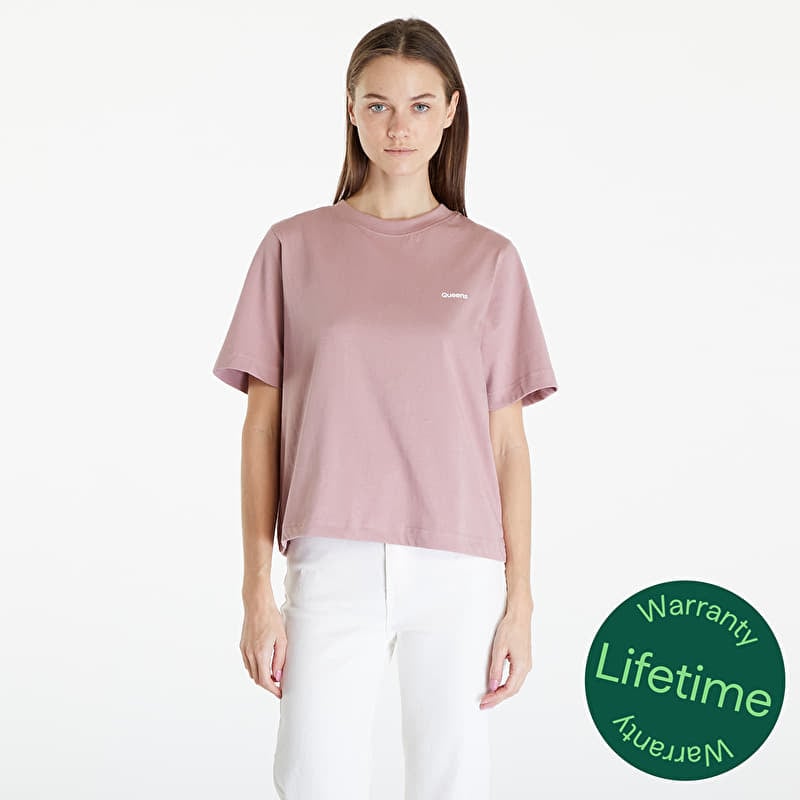 Queens Women's Essential T-Shirt With Contrast Print Pink