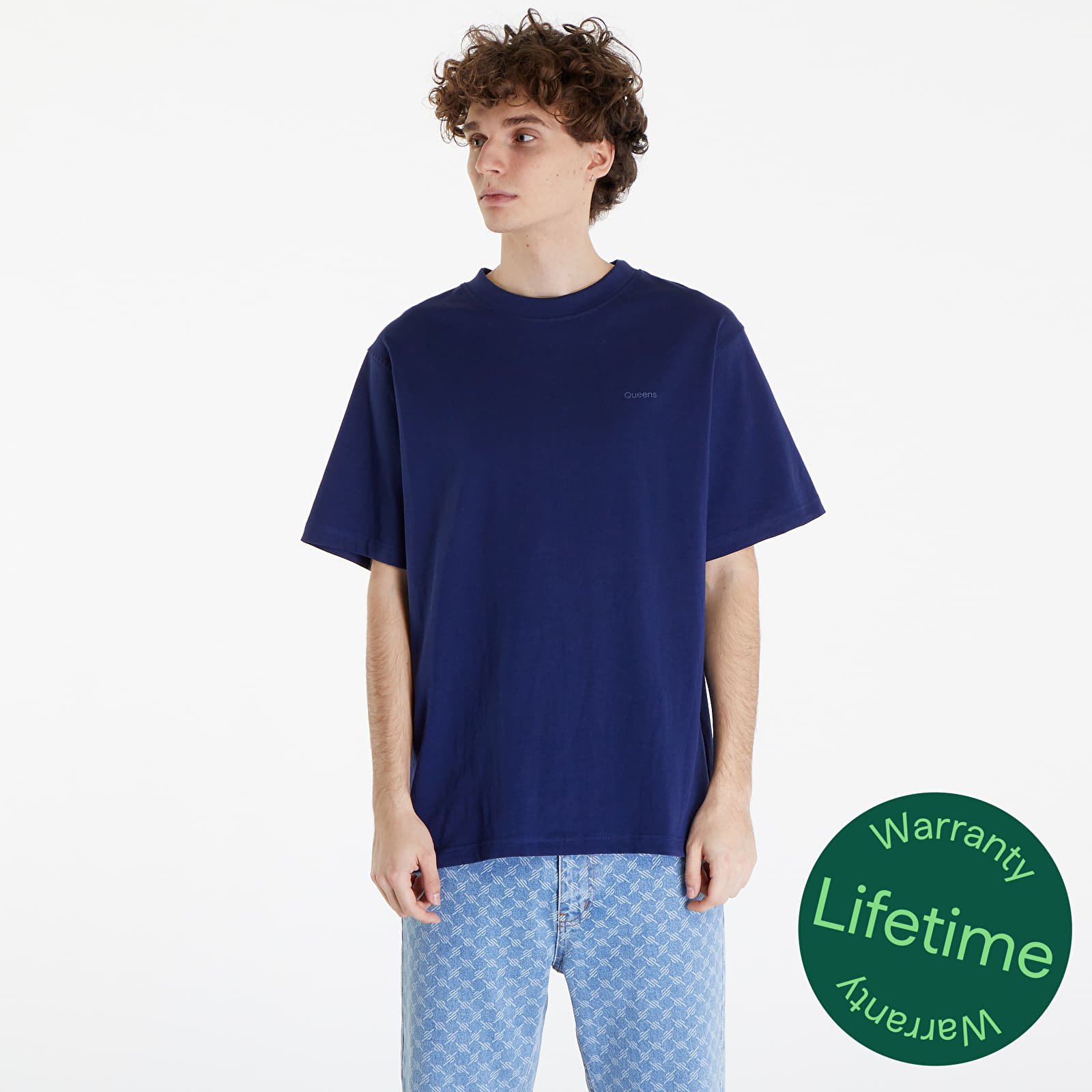 T-shirts Queens Men's Essential T-Shirt With Tonal Print Navy