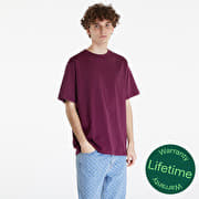 Queens Men's Essential T-Shirt With Tonal Print Bordeaux