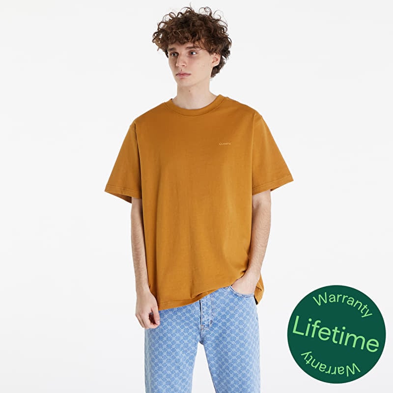 Queens Men's Essential T-Shirt With Tonal Print Mustard