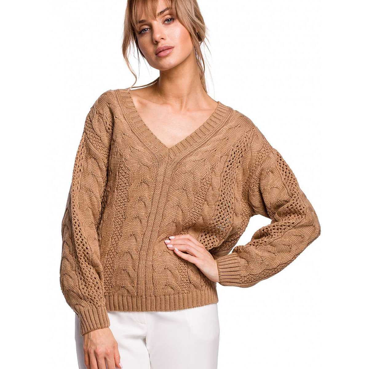 Pulover Moe model 142213 Beige