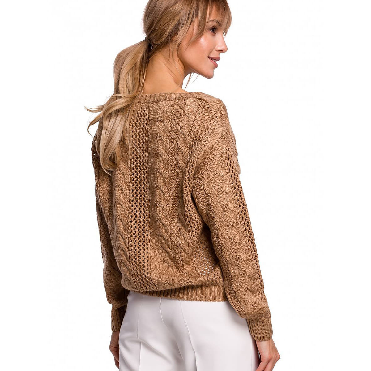 Pulover Moe model 142213 Beige