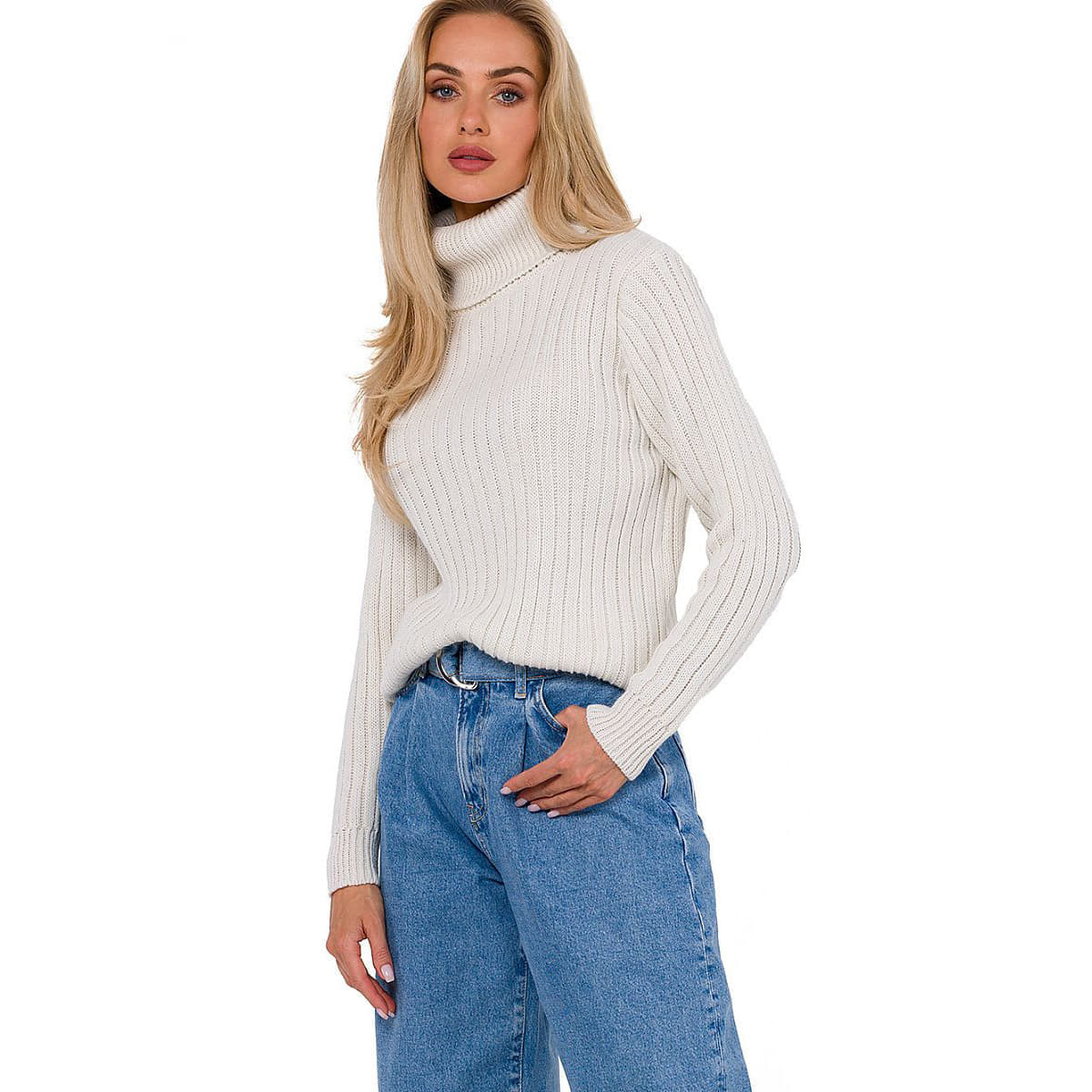 Pulover Moe model 184686 Beige