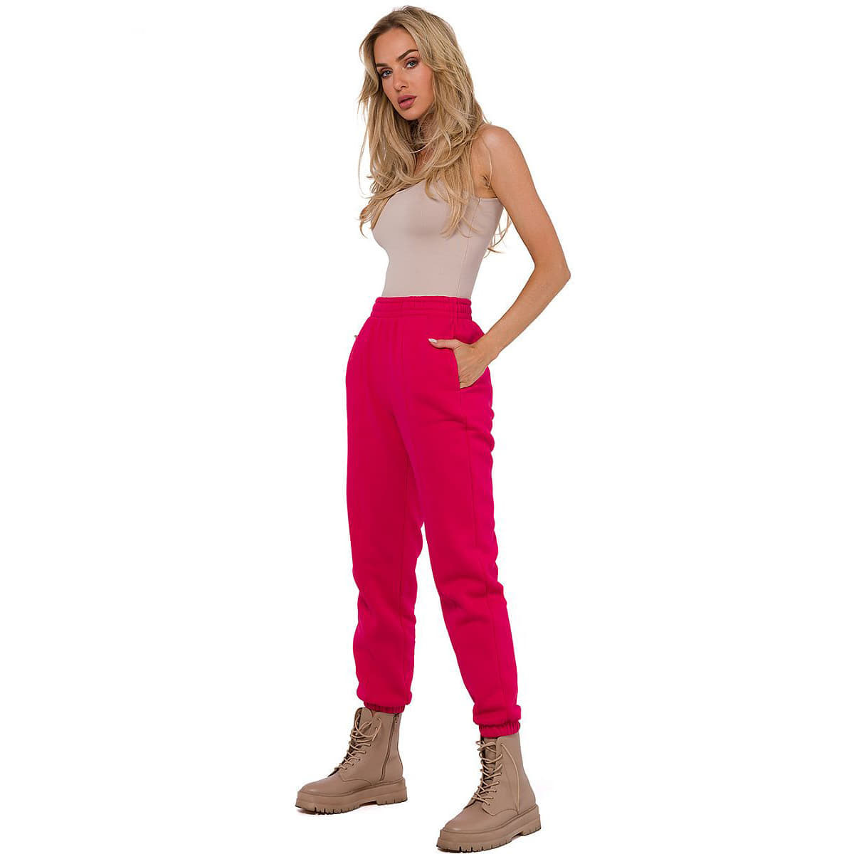 Pantaloni de trening Moe model 184717 Pink