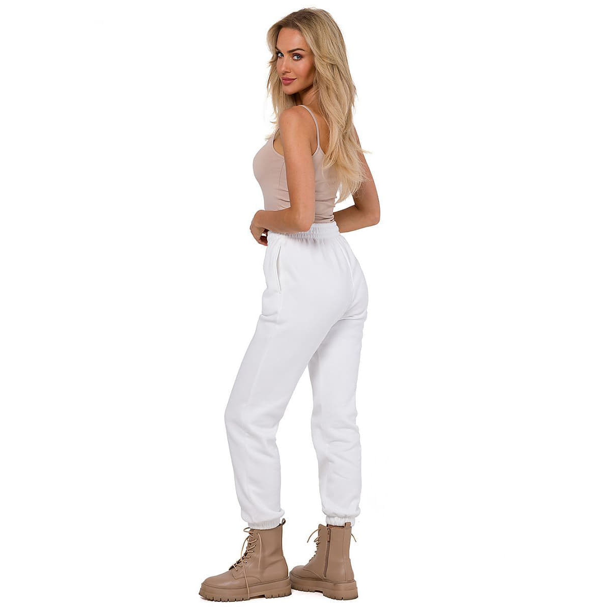 Pantaloni de trening Moe model 184718 Beige