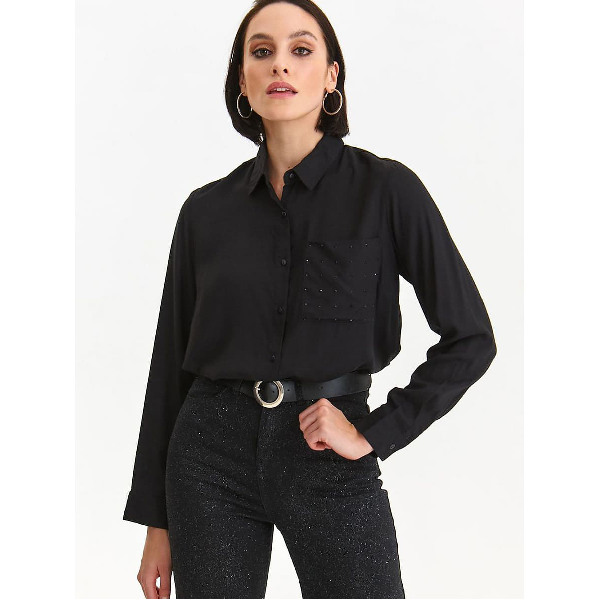 Shirts Top Secret model 189476 Black