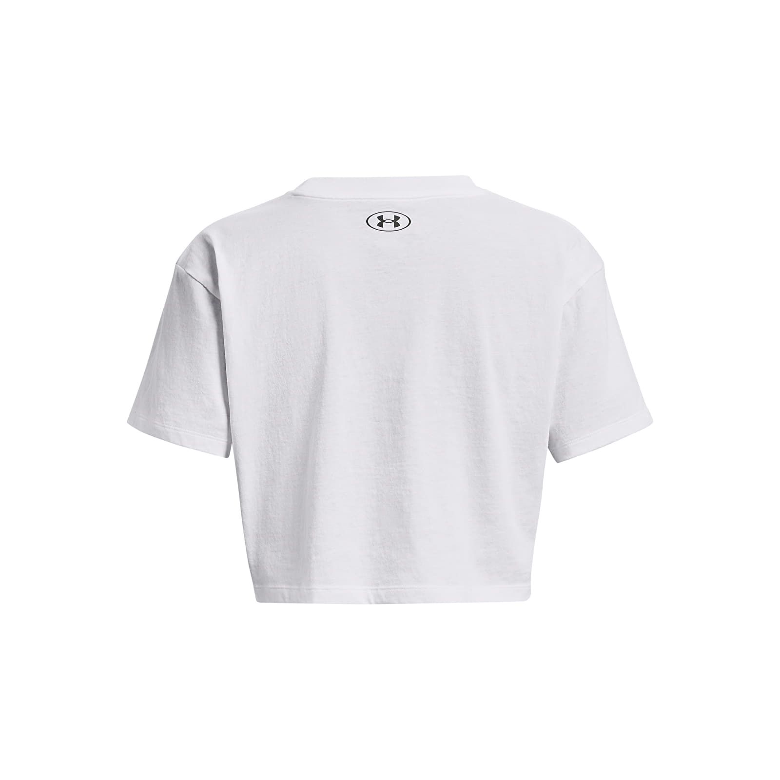 Magliette Under Armour Collegiate Crest Crop Ss White